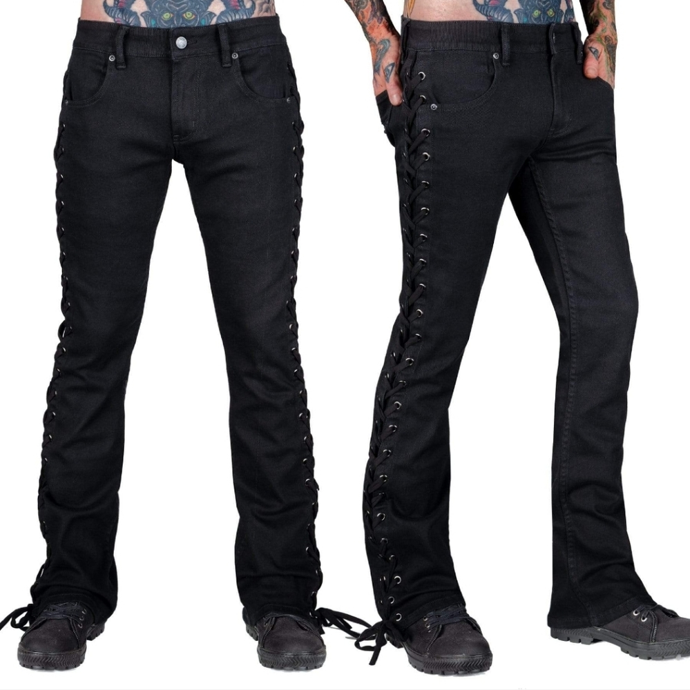 NWT Wornstar "HELLRAISER" Side Lace Jeans